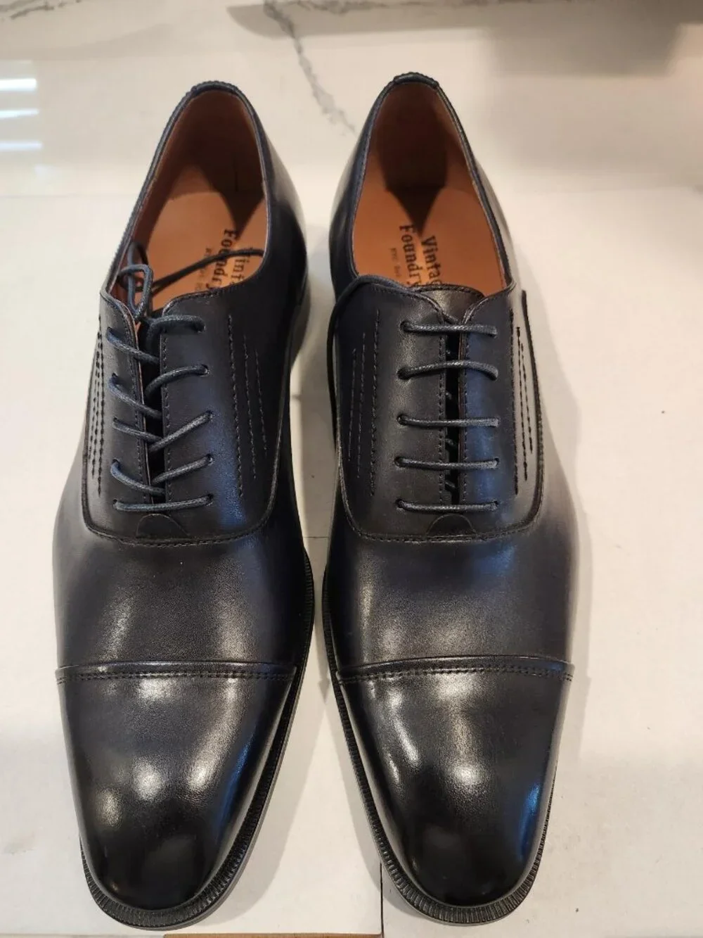 Vintage Foundry Co. Leather Dress Oxford Shoes Size 10 Black - BRAND NEW